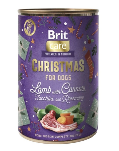 BRIT Care Dog Christmas Mono Protein Lamb 400g egyetlen fehérjét tartalmazó bárányhúsos kutyaeledel
