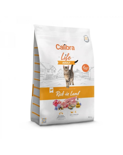 CALIBRA Cat Life Adult Lamb 6 kg gabonamentes macskaeledel bárányhússal