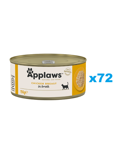 APPLAWS Cat Adult Chicken Breast in Broth pierś z kurczaka w bulionie 72x156g