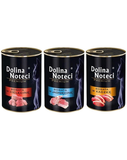 DOLINA NOTECI Premium Mix smaków z mięsem dla kota 24x400g