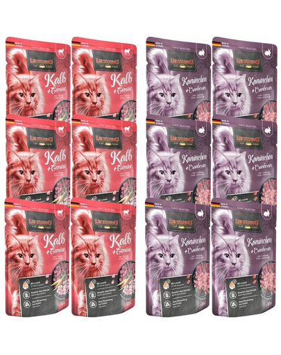 LEONARDO Finest Selection Królik z żurawiną + Cielęcina z warzywami 12x85 g