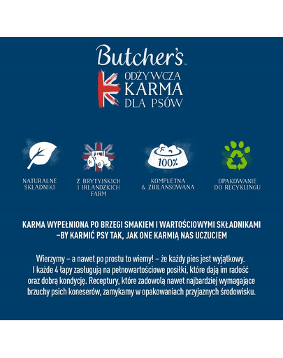 BUTCHER'S Original Tripe Mix, karma dla psa, ze żwaczem, pasztet, 1200g