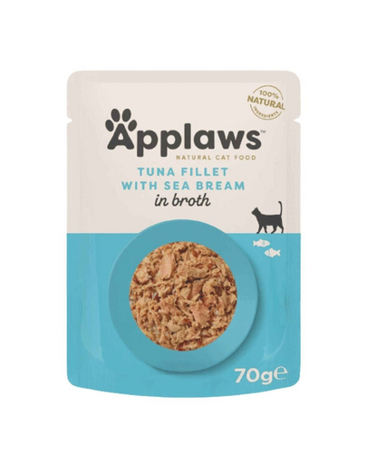 APPLAWS Cat Adult Pouch Tuna Fillet with Seabrem in Broth tuńczyk i leszcz w bulionie 70 g