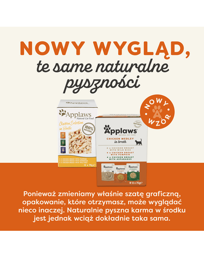 APPLAWS Cat Pouch 12 x 70 g Chicken Selecion mokra karma dla kota z kurczakiem