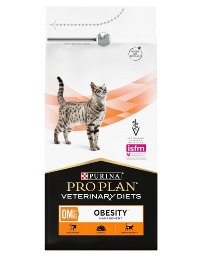 PURINA PRO PLAN Veterinary Diets Feline OM St/Ox Obesity Management 1,5 kg száraz macskaeledel cukorbetegség és/vagy elhízás kezelésére