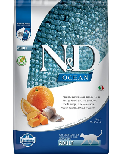 FARMINA N&D Ocean Cat Pumkin, Herring and Orange 50 g