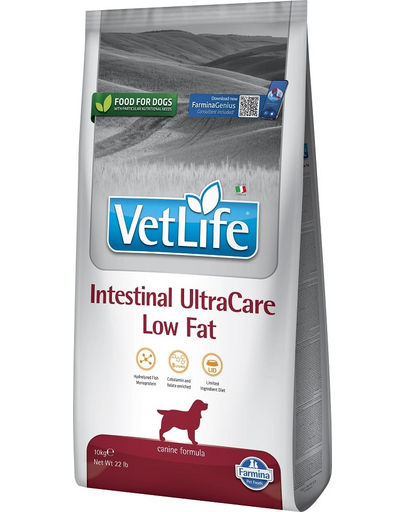 Vet Life Dog Intestinal Ultra Care Low Fat 10 kg dietetyczna karma dla psów