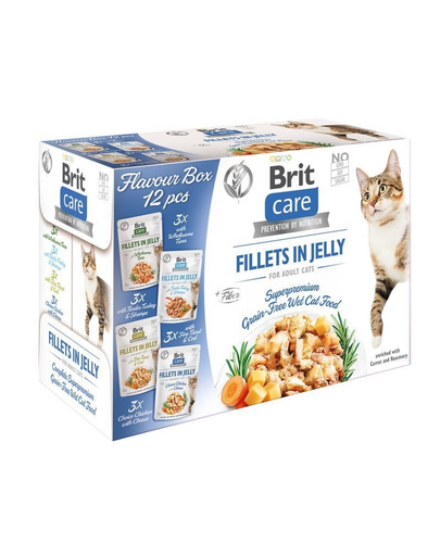 Care Cat Flavour Box in Jelly 12x85g mix smaków w galaretce