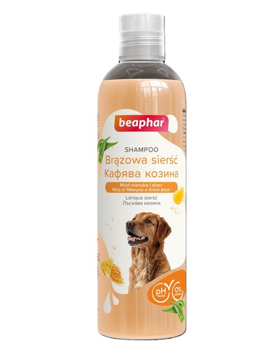 BEAPHAR Sampon Barna Szőr 250 ml sampon sötét és fekete szőrű kutyák számára