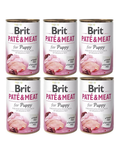 BRIT Pate&Meat puppy 6x400 g pasztet dla szczeniąt