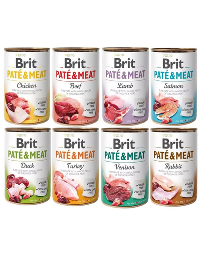BRIT Pate&Meat Mix smaków 8x400 g pasztet dla psów