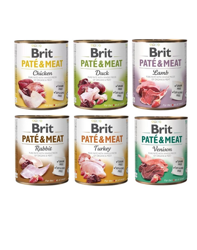 BRIT Pate&Meat Mix smaków 6x800 g pasztet dla psów