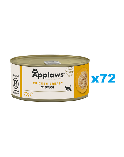 APPLAWS Cat Adult Chicken Breast in Broth pierś z kurczaka w bulionie 72x70 g