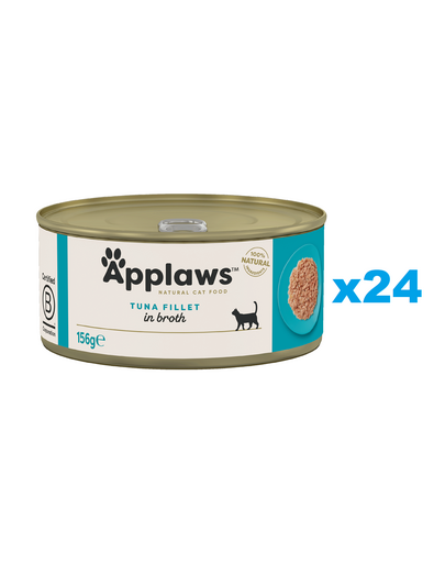 APPLAWS Cat Adult Tuna Fillet in Broth filet z tuńczyka w bulionie 24x156 g