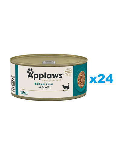 APPLAWS Cat Adult Ocean Fish in Broth ryba oceaniczna w bulionie 24x156 g