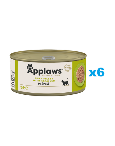 APPLAWS Cat Adult Tuna with Seaweed in Broth tuńczyk z wodorostami w bulionie 6x156 g