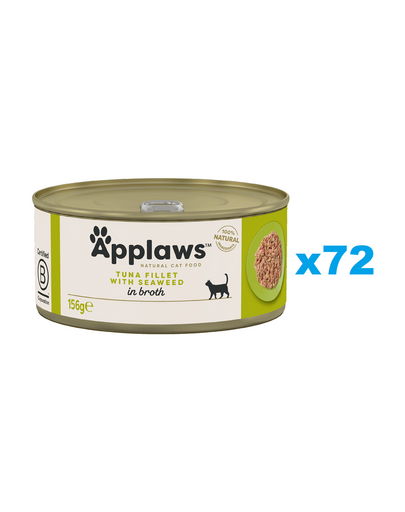 APPLAWS Cat Adult Tuna with Seaweed in Broth tuńczyk z wodorostami w bulionie 72x156 g