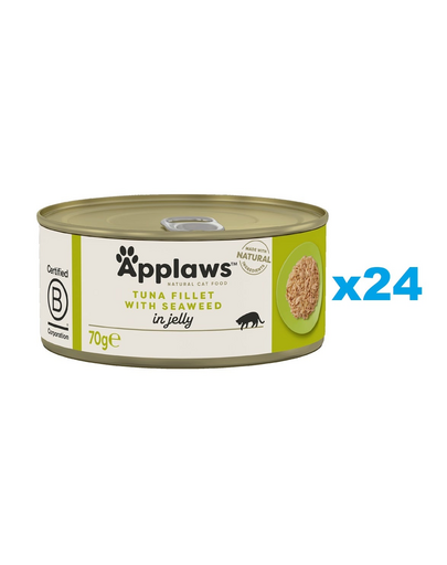 APPLAWS Cat Adult Tuna with Seaweed in Jelly tuńczyk z wodorostami w galarecie 24x70 g