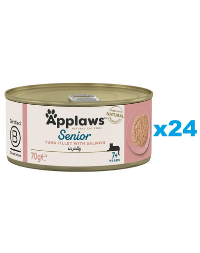 APPLAWS Cat Senior Tuna with Salmon in Jelly tuńczyk z łososiem w galaretce dla seniora 24x70g