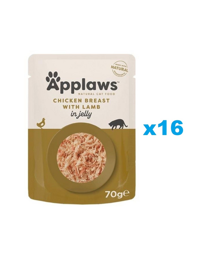 APPLAWS Cat Adult Pouch Chicken Breast with Lamb in Jelly kurczak z jagnięciną w galaretce 16x70 g