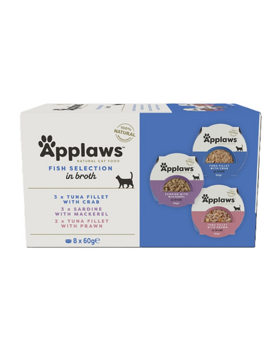 APPLAWS macska tálca 60 g x 8 multipack halas