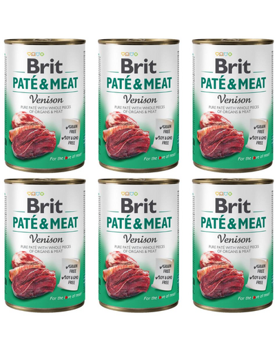 BRIT Pate&Meat venison 6x400 g pasztet z dziczyzną dla psa