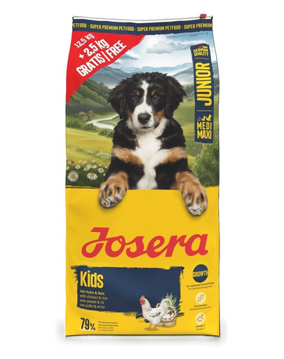 Junior Kids dla młodych psów średnich i dużych ras 12,5kg + 2,5kg gratis