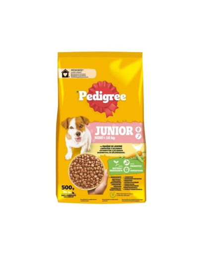 PEDIGREE Junior Mini 500 g kiskutyák számára csirkehússal és zöldségekkel