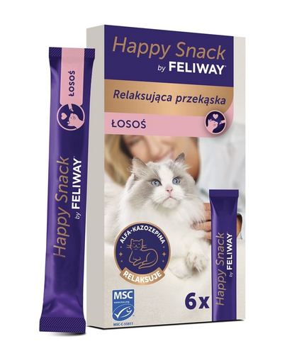 Happy Snack Łosoś 6x15 g kremowa przekąska dla kotów