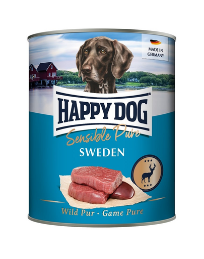 HAPPY DOG Sensible Pure Sweden Vadhús 800g nedves kutyaeledel