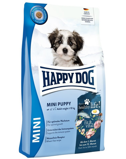 HAPPY DOG Fit & Vital Mini Puppy 4 kg száraz táp kiskutyák számára kis fajtákhoz