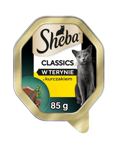 SHEBA Classics csirkével terrinben 85 g nedves macskaeledel
