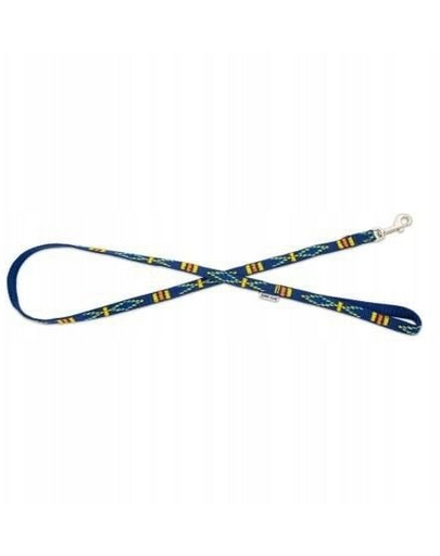 BARRY KING Kutya póráz etnikai mintával 10mm/120cm sötétkék