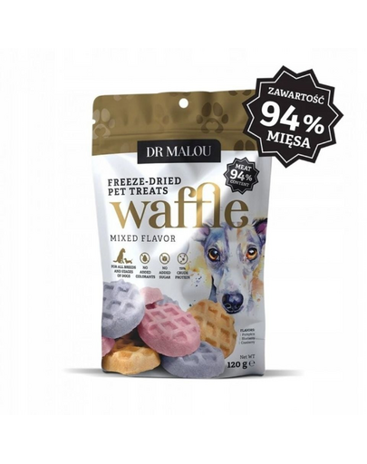 DR MALOU Waffle Mixed Flavor Wafle liofilizált csirkehúsból 120g