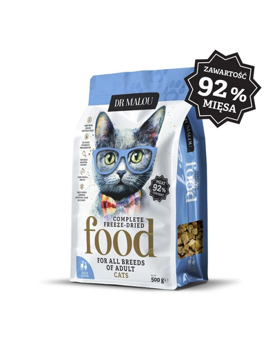 DR MALOU Liofilizált kacsahús bárányhússal 500g száraz macskaeledel