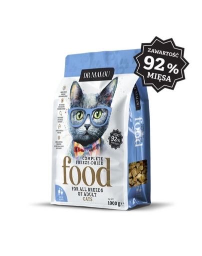 DR MALOU Liofilizált kacsahús bárányhússal 1 kg száraz macskaeledel