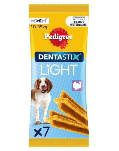 PEDIGREE Dentastix Light Dental Chews M 7 db. dentális jutalomfalatok közepes testű kutyák számára