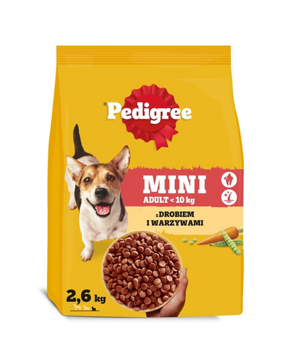 PEDIGREE Adult Mini csirkével és zöldségekkel 2,6 kg száraz kutyatáp kis testű kutyák számára