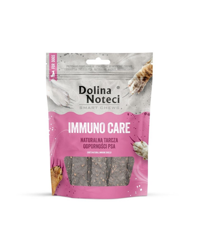 DOLINA NOTECI Smart Chews Immuno Care 100g immunrendszer támogatás, szárított jutalomfalatok kutyáknak