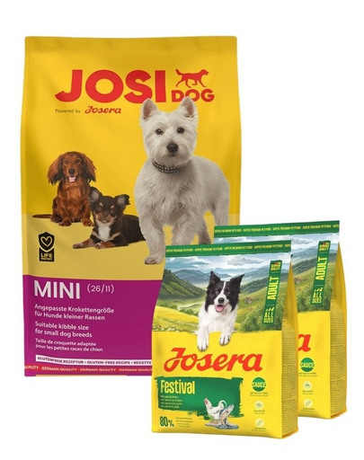 JOSERA JosiDog Mini 10kg + 2x900g INGYENES étel