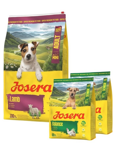 JOSERA Lamb Adult Mini 10 kg monoproteinás táplálék kisméretű kutyák számára + 2x900g táplálék AJÁNDÉK