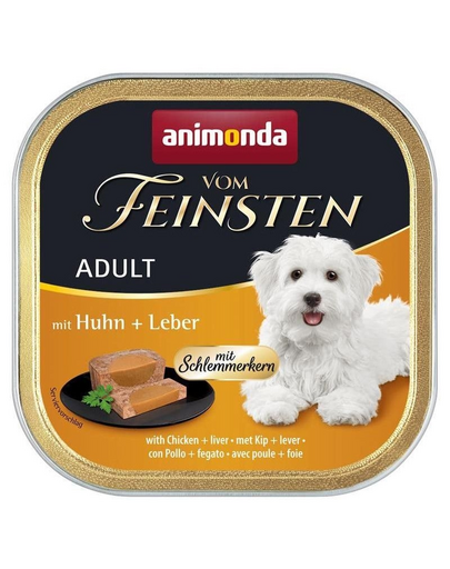 ANIMONDA Vom Feinsten Gourmet centre Adult csirkével és májjal 150g kutyatáp