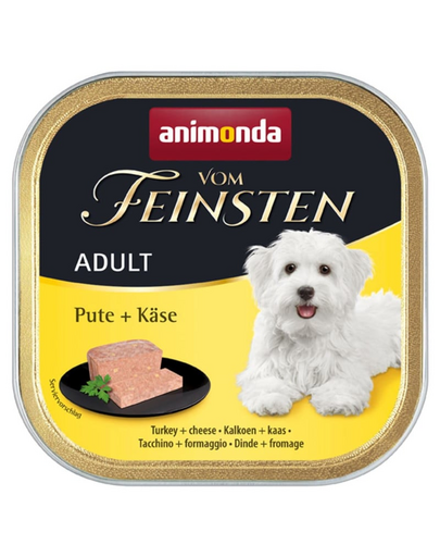 ANIMONDA Vom Feinsten Adult Pulyka és sajt 150g kutyatáp