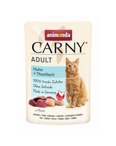 ANIMONDA Carny Adult Pouch Kurczak i tuńczyk 85g mokra karma dla kotów