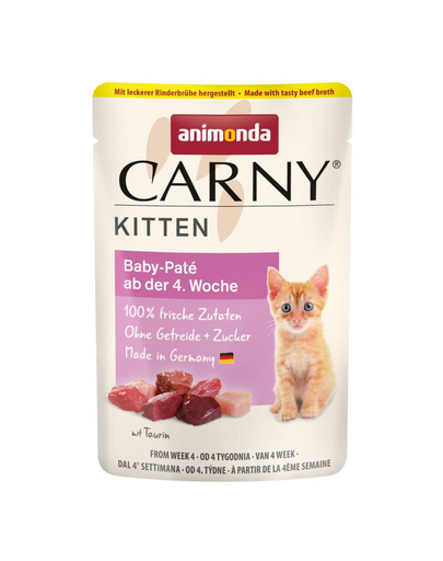 ANIMONDA Carny Kitten Pouch Baby pate 85g nedves kaja kiscicák számára