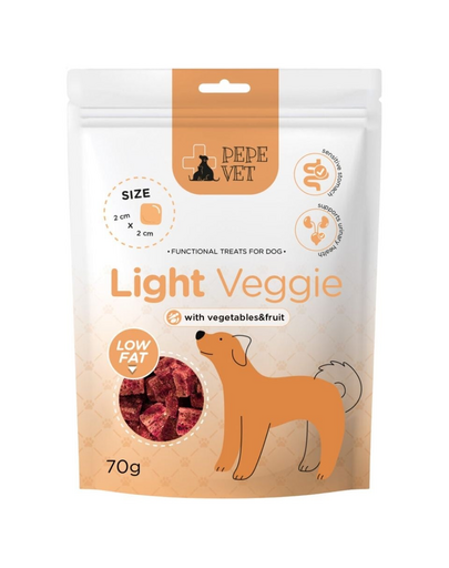 PAKA ZWIERZAKA PEPE Vet Funkcionális Light Veggie 70g vegetáriánus jutalom kutyáknak