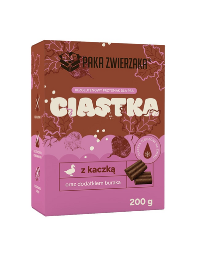 PAKA ZWIERZAKA Kacsa céklával 200g jutalomfalatok kutyáknak