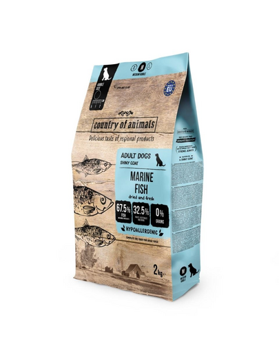 COUNTRY OF ANIMALS Dog Marine Fish M 2 kg tengeri hal, száraz kutyatáp
