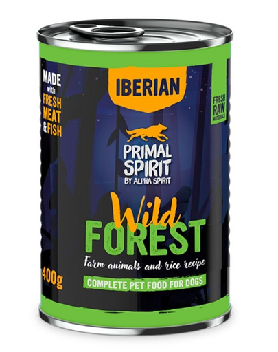 PRIMAL SPIRIT Iberian Wild Forest nedves táplálék kutyáknak 400g