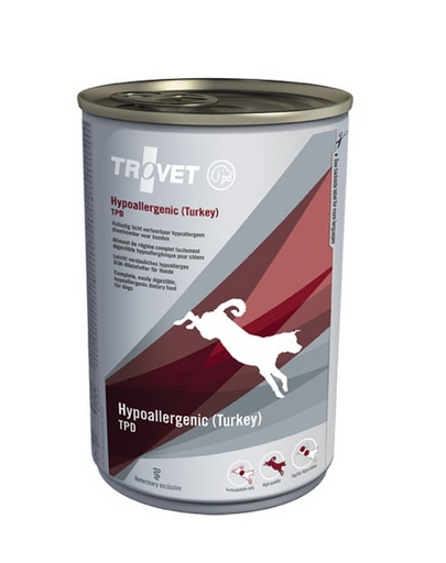 TROVET Hypoallergenic TPD Turkey 400 g indyk, mokra karma dla psów